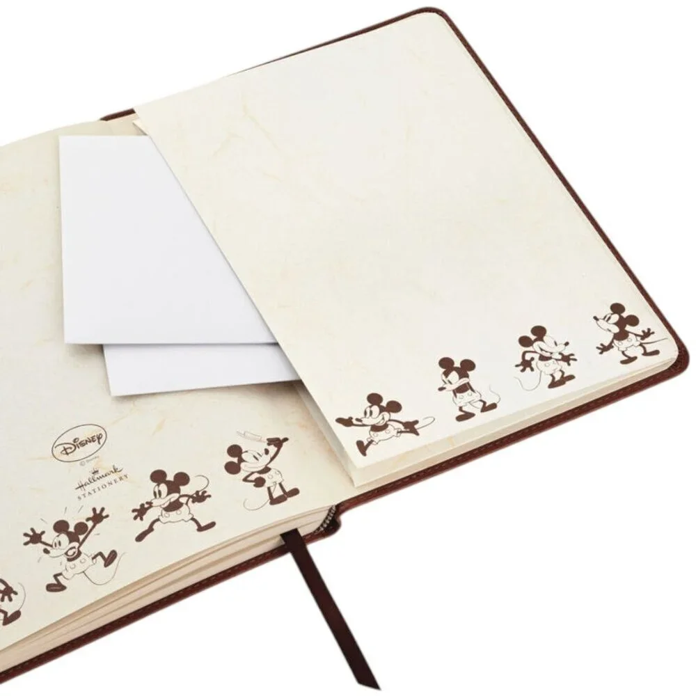 Disney Mickey Mouse 12 Embossed‎ Poses Faux Leather Journal Notebook 8